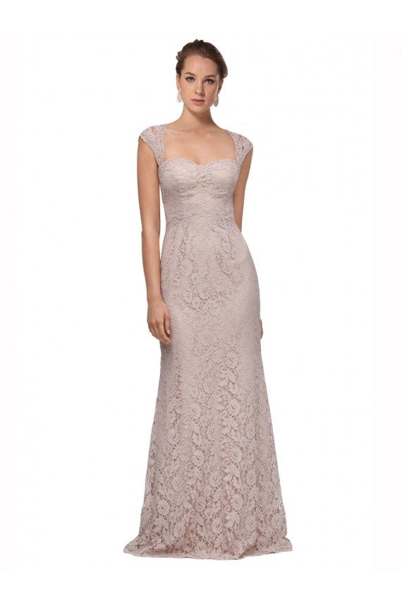 Shop Sweetheart Neckline Cap Sleeves Lace Bridesmaid Dress / Prom Dress with Twist Sydney