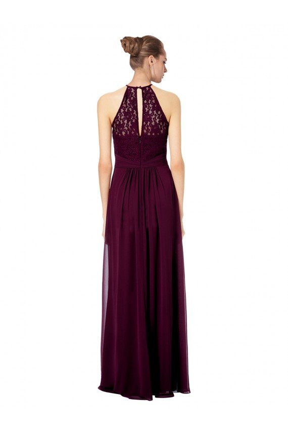 Shop Lace Halter Bodice Long Chiffon Bridesmaid Dress Sydney
