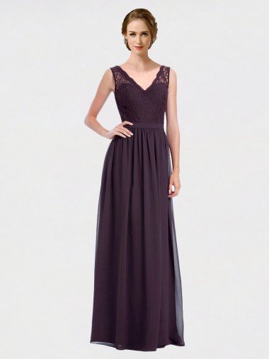 Shop V-Neck Bridesmaid Dress with Corded Lace Bodice Sydney