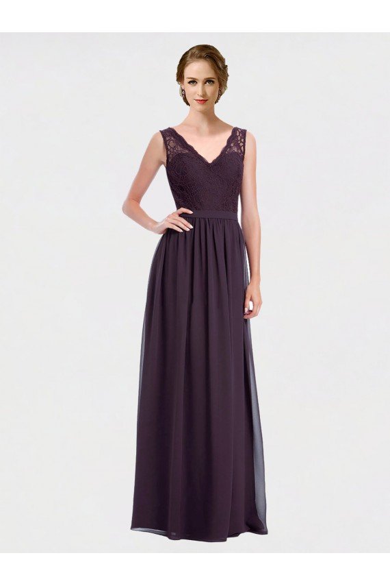 Shop V-Neck Bridesmaid Dress with Corded Lace Bodice Sydney