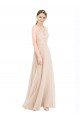 Shop High Halter Neck Illusion Lace Bridesmaid Dress / Prom Dress with Chiffon Skirt and Keyhole Back Sydney