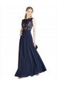 Shop Bateaux Neckline A-Line Lace Bridesmaid Dress / Prom Dress with Top Nude Layer Sydney