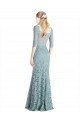 Shop Half Sleeves Pleated Lace Bridesmaid Dress / Prom Dress with Wrap-Around Portrait Neckline Sydney