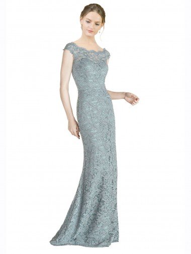 Shop Off the Shoulder Mermaid Lace Bridesmaid Dress / Prom Dress with Cap Sleeves Sydney