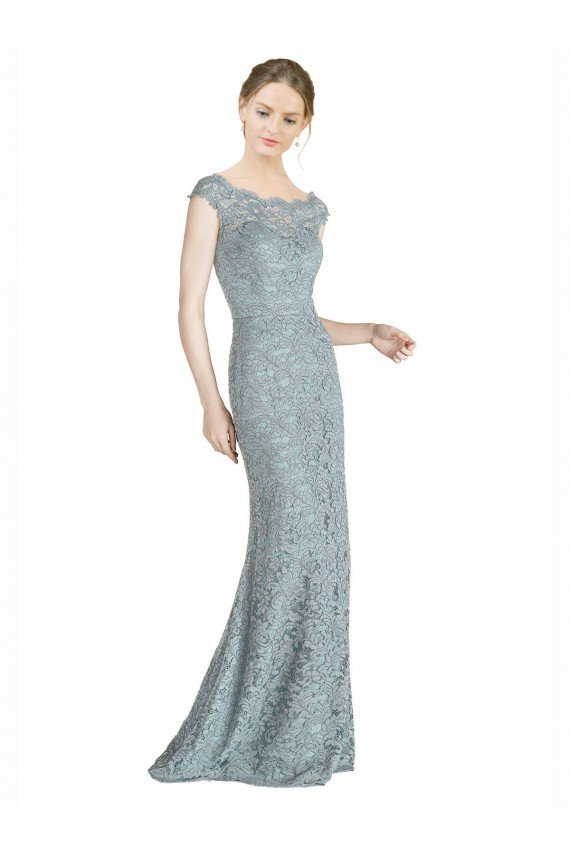 Shop Off the Shoulder Mermaid Lace Bridesmaid Dress / Prom Dress with Cap Sleeves Sydney