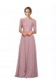 Shop Off the Shoulder Lace Crop Top A-Line Chiffon Bridesmaid Dress / Prom Dress Sydney