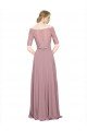 Shop Off the Shoulder Lace Crop Top A-Line Chiffon Bridesmaid Dress / Prom Dress Sydney