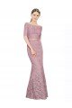 Shop Short Sleeves Crop Top Mermaid Lace Bridesmaid Dress / Prom Dress Sydney