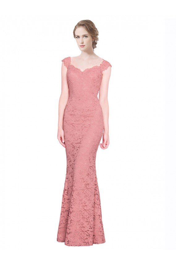 Shop Sweetheart Mermaid Long Lace Bridesmaid Dress / Prom Dress with Wide Straps Sydney