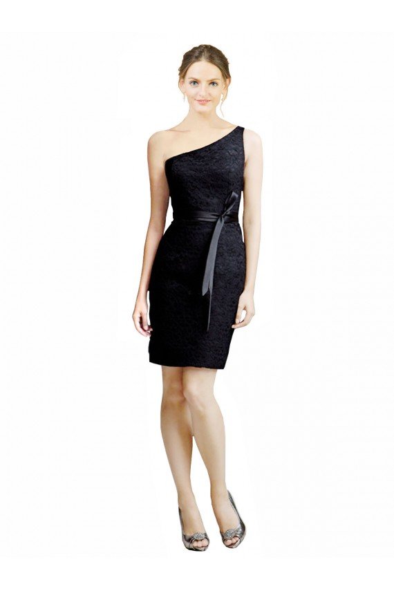 Shop One Shoulder Short Lace Cocktail Bridesmaid Dress with Satin Waistband Sydney