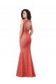 Shop Mermaid Long V-Neck Lace Bridesmaid Dress with Open Back Sydney
