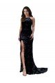 Shop Formal High Neckline Lace Open Back Bridesmaid Dress / Prom Dress with High Slit Sydney