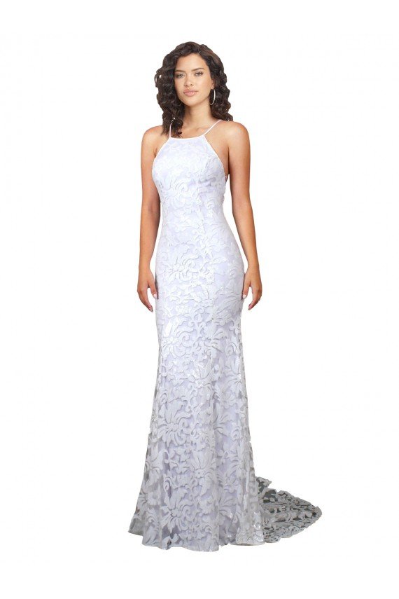 Shop Mermaid Fitted High Neck Low Back Fishtail Wedding Dress Sydney