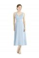 Shop Short Tea Length V-Neck Satin Bridesmaid Dress Sydney
