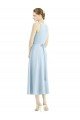 Shop Short Tea Length V-Neck Satin Bridesmaid Dress Sydney