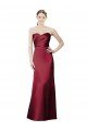 Shop Strapless Satin Bridesmaid Dress with Asymmetrical Draped Bodice Sydney
