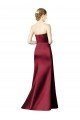 Shop Strapless Satin Bridesmaid Dress with Asymmetrical Draped Bodice Sydney