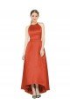 Shop Full Length Halter Satin Bridesmaid Dress with Hi-Low Hem Detail Sydney