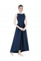 Shop Full Length Sleeveless Long Satin Bridesmaid Dress with High Low Hem Detail Sydney