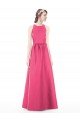Shop Jewel Neck Keyhole Back Sleek Long Satin Bridesmaid Dress Sydney