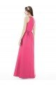Shop Jewel Neck Keyhole Back Sleek Long Satin Bridesmaid Dress Sydney