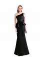 Shop Long One Shoulder Satin Bridesmaid Dress with Bow Ties Sydney