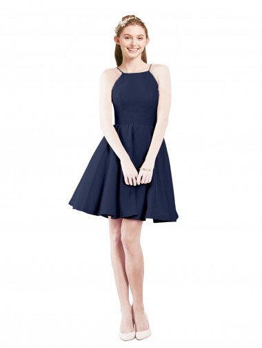 Shop Halter Neck Short Knee Length Satin Cocktail Bridesmaid Dress Sydney