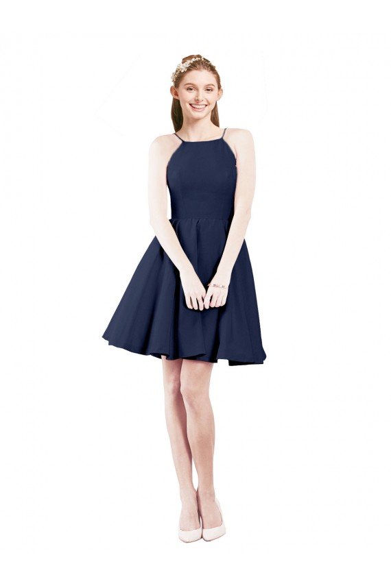 Shop Halter Neck Short Knee Length Satin Cocktail Bridesmaid Dress Sydney