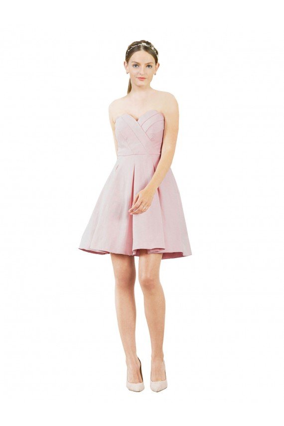 Shop Short Knee Length Sweetheart Satin Cocktail Bridesmaid Dress Sydney