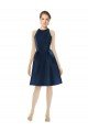 Shop Short Halter Cocktail Length Luxe Satin Cocktail Bridesmaid Dress Sydney