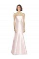 Long Sweetheart Satin Bridesmaid Dress with Slim Beaded Sash Sydney