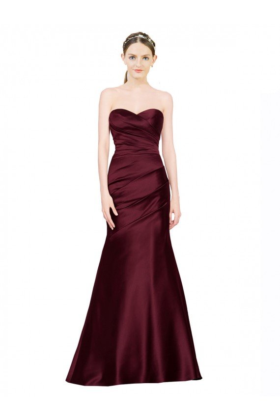 Shop Mermaid Sweetheart Soft Formal Satin Bridesmaid Dress / Prom Dress with Pleats Sydney