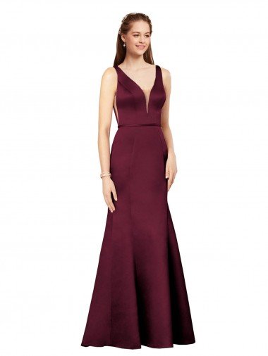 Shop Sexy Formal Satin Bridesmaid Dress / Prom Dress with Side Cutouts Sydney