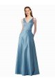 Shop Classic Satin V-Neck A-Line Bridesmaids Dress with Pockets Sydney