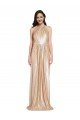 Shop Floor Length Halter Neck Sparkling Formal Sequin Bridesmaid Dress / Prom Dress with Pleats Sydney
