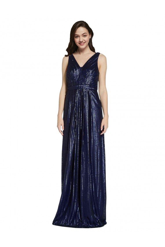 Shop Long V-Neck Sparking Formal Sequin Bridesmaid Dress / Prom Dress with Low V-Back Sydney