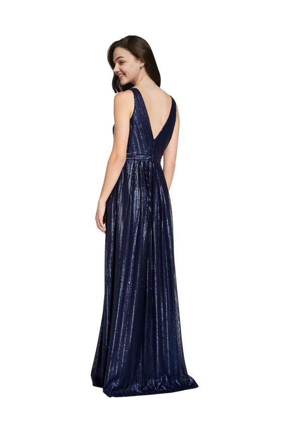 Shop Long V-Neck Sparking Formal Sequin Bridesmaid Dress / Prom Dress with Low V-Back Sydney
