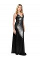 Shop Full Length A-Line Formal Sequin Bridesmaid Dress / Prom Dress with Spaghetti Straps V-Neckline Sydney