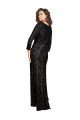 Shop Deep V-Neckline Full Back Long Sleeves Sparkling Formal Sequin Bridesmaid Dress / Prom Dress with High Slit Sydney