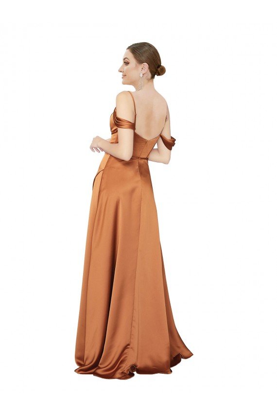 Shop Formal Silky Satin Bridesmaid Dress / Prom Dress with Bustier Bodice Sydney