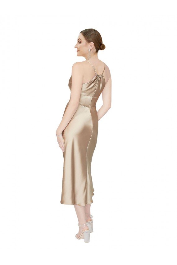 Shop Empire Waist Formal Silky Satin Cocktail Midi Bridesmaid Dress / Prom Dress Sydney