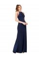 Shop High Neck Satin Bridesmaid Dress / Prom Dress with Strappy Back Sydney
