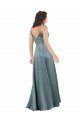 Shop Formal Silky Satin Floor-Length Long Bridesmaid Dress / Prom Dress with V-Neckline Sydney