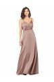 Shop Subtle V-Neckline Formal Silky Satin Bridesmaid Dress with Front Button Detail Sydney