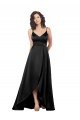 Shop High Low V-Neckline Formal Silky Satin Tulip Bridesmaid Dress / Prom Dress with Wrap Skirt Sydney