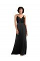 Shop Full Length V-Neckline Formal Silky Satin Bridesmaid Dress / Prom Dress with Spaghetti Straps Sydney