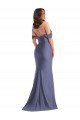 Shop Off the Shoulder Corset Formal Silky Satin Mermaid Bridesmaid Dress / Prom Dress with Side Slit Sydney