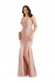 Shop Deep V-Neck Formal Silky Satin Mermaid Bridesmaid Dress / Prom Dress with Side Slit Sydney