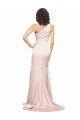 Shop Full Length One Shoulder Long Formal Silky Satin Bridesmaid Dress / Prom Dress with High Split Sydney