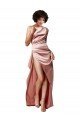 Shop Low Back One Shoulder Full Length Formal Silky Satin Bridesmaid Dress / Prom Dress Sydney